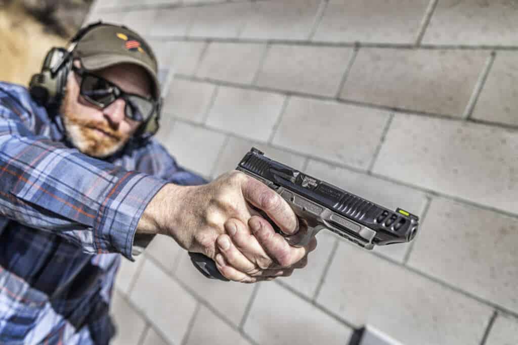 Thunder Ranch’s 2-Day Defensive Handgun course is a down and dirty crash course for individuals seeking knowledge in the use of handguns in defensive situations. This course begins with the basics of gun safety, drawing, loading, and malfunction clearance, ensuring a strong foundational understanding for all participants.

The training extends to more advanced skills, including firing at extended distances, engaging moving targets, shooting while on the move, and other foundational concepts. Additionally, the course covers low light handgun operations.The curriculum makes the course suitable for new handgun owners, those new to professional training, and experienced shooters seeking to reinforce and expand their skill set.

Participants will benefit from expert guidance, gaining confidence and competence in their ability to carry and utilize handguns effectively for personal defense.