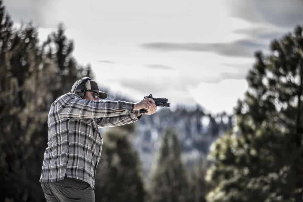 Defensive Handgun 1 bridges the gap between fundamental handgun skills and real-world defensive applications, teaching the operation of the pistol while pushing for high standards of precision. This comprehensive course elevates the shooter’s skill level, regardless of previous experience, transitioning them from basic marksmanship in controlled environments to engaging multiple targets and zones. Utilizing scenario examples, low-light conditions, and moving targets, DH1 prepares shooters for a wide range of defensive situations.

Owning a handgun is one thing; knowing how to use it effectively in a defensive situation is another. The Defensive Handgun 1 (DH1) course equips you with essential skills for safe and effective defensive handgun operation. This course covers the fundamentals of gun safety, drawing, loading, and managing malfunctions.In addition to these basic skills, DH1 delves into “advanced techniques” such as firing at extended distances, engaging moving targets, shooting while on the move,communication, and use of cover.

Whether you're new to handgun shooting, seeking professional training for the first time, or a seasoned shooter wanting to refresh your core skills, DH1 provides a solid foundation for defensive handgun proficiency.